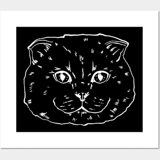 British Shorthair cat portrait Posters and Art